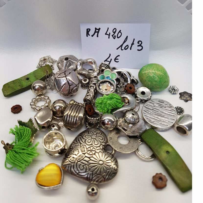 lot 10 breloques charm pendentif perle scrapbooking étoile lune ciel